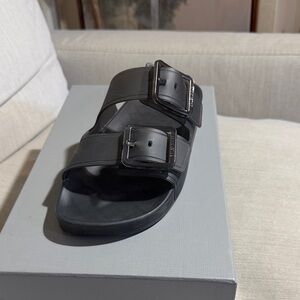 Balenciaga Black Double-Buckle Sandals